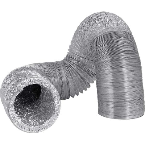 Lan 150 Mm Flexibler Doppel-aluminium-ablaufschlauch Für Badezimmer, Küche, Wäschetrockner - 2 M (ø150mm2m/silber)