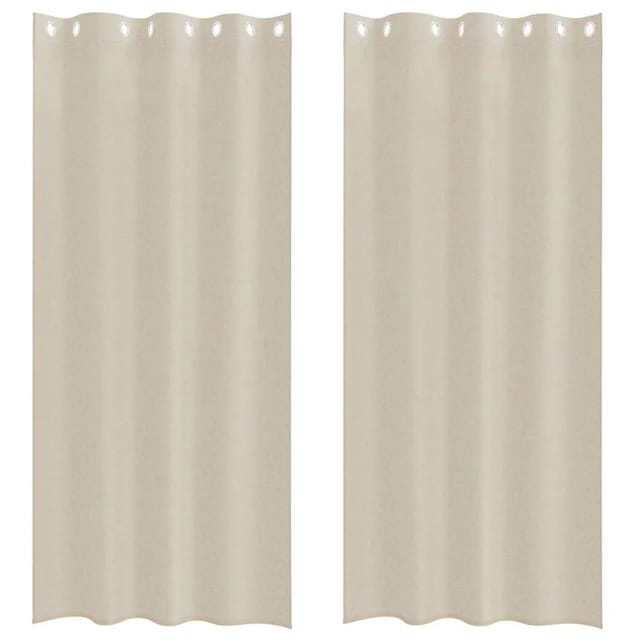 vidaXL Voile-Vorhänge 2 Stk Sand 140x245cm Polyester 4107995