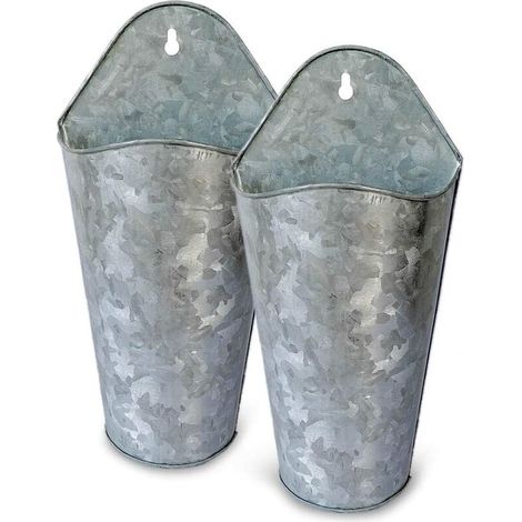 Lan Home Wanddekoration Kleiner Blecheimer Kreativer Eimer Blumentopf Wanddekoration Blumenarrangement Blecheimer Kleiner Eiseneimer Vase, 2er-set.