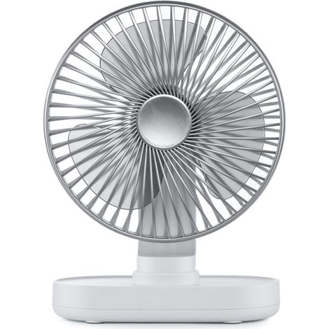 Geräuscharmer, Automatischer Vibrationsventilator Mit Lan-anschluss, 4000-mah-akku Und Hohem Luftvolumen. Usb-tischventilator Mit Oszillation Für Büro, Zuhause Und Outdoor-aktivitäten.