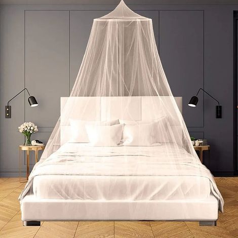 Lan Weißes Moskitonetz-bettbezug, Großes Kuppelbett-hängezelt, Doppel-/einzelbettbezug, 1,2 M, Ideal Für Familien Oder Urlaub, Weißes Moskitonetz