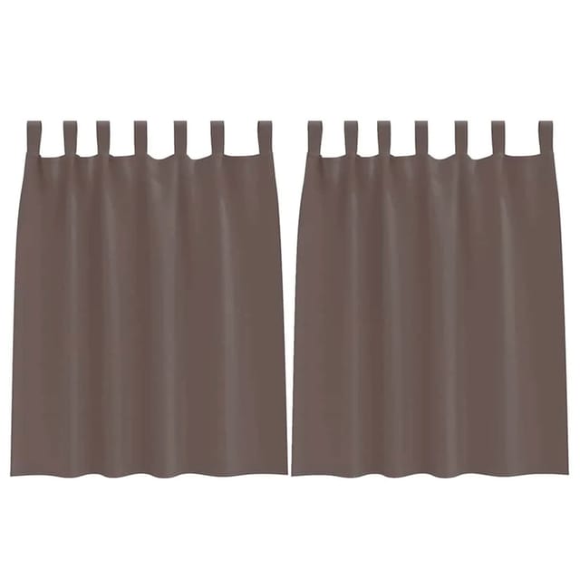 vidaXL Verdunkelungs-Vorhänge mit Ringen Dunkelbraun Polyester 4107553
