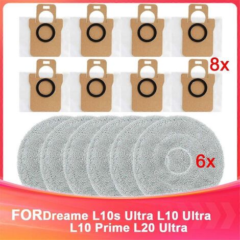 Lan Staubbeutel Und Wischtücher Für Dreame L10s Ultra, L10 Ultra, L10 Prime Und L20 Ultra Wischmopps, Staubsaugerbeutel Und Feuchtmopps