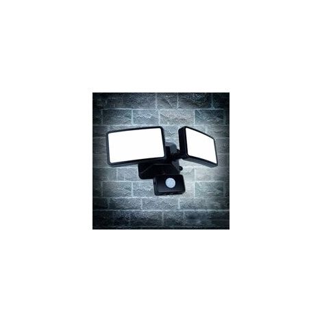 Lan Led-flutlicht Mit Einstellbarem Bewegungssensor, Zweistrahliges Led-flutlicht Für Den Außenbereich, Ip65 Wasserdicht, Tageslichtweiß, Für Parks, Garagen Und Eingänge