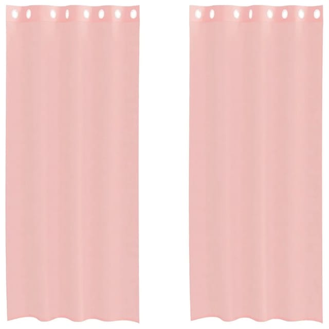 vidaXL Voile Vorhänge mit Ösen 2 Stk Rosa 140x225 cm 4102097