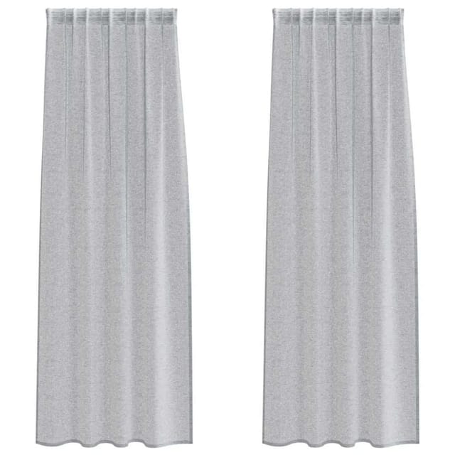 vidaXL Voile-Vorhang 2 Stk Dunkelgrau 140x225cm Polyester 4108029