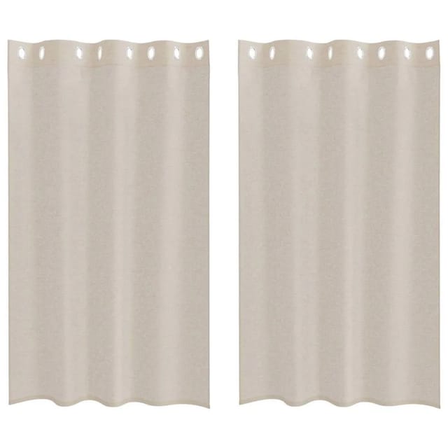 vidaXL Voile-Vorhänge 2 Stk Sand 140x175cm Polyester 4107993