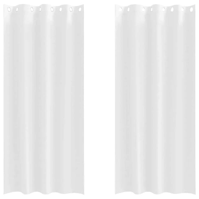 vidaXL Verdunkelungs-Vorhänge mit Ringen Reinweiß Polyester 4107386