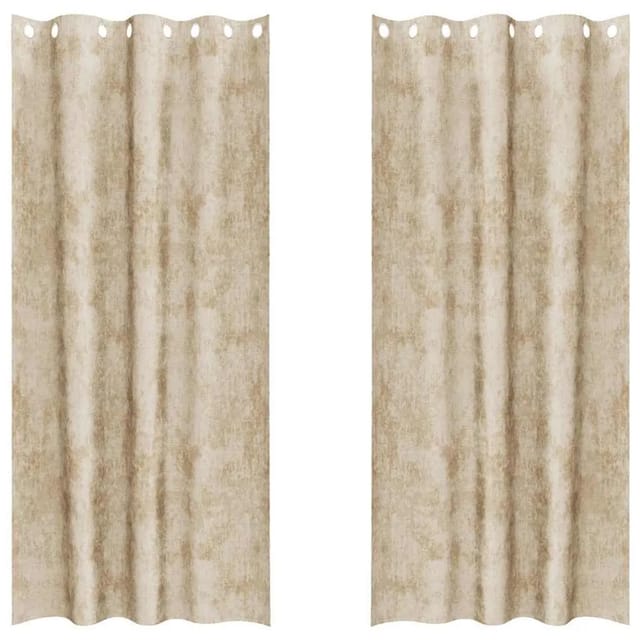 vidaXL Vorhänge 2 Stk Creme 245 x 140 cm Samt 4107666