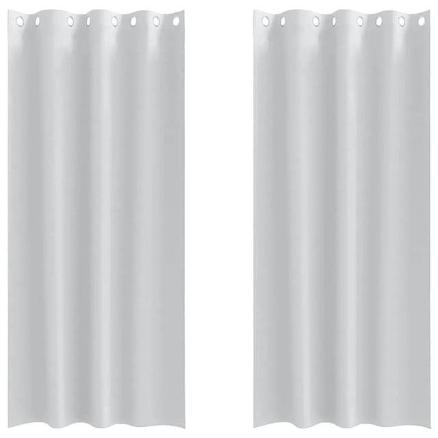 vidaXL Verdunkelungs-Vorhänge mit Ringen Helles Grau Polyester 4107351