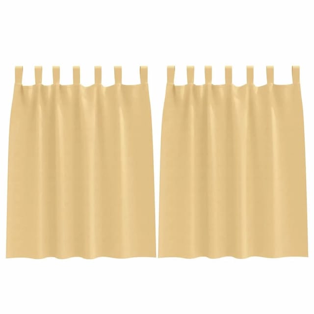 vidaXL Verdunkelungs-Vorhänge mit Ringen Beige Polyester 4107533