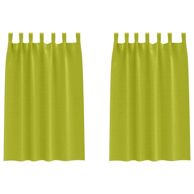 vidaXL Verdunkelungs-Vorhänge mit Ringen Grün Polyester 4107609