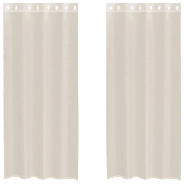 vidaXL Voile Vorhänge mit Ösen 2 Stk Creme 140x225 cm 4102073