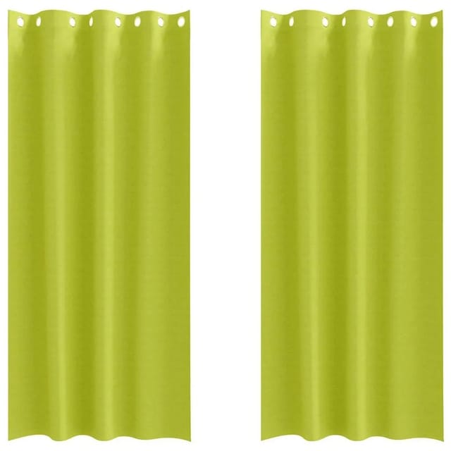 vidaXL Verdunkelungs-Vorhänge mit Ringen Grün Polyester 4107391