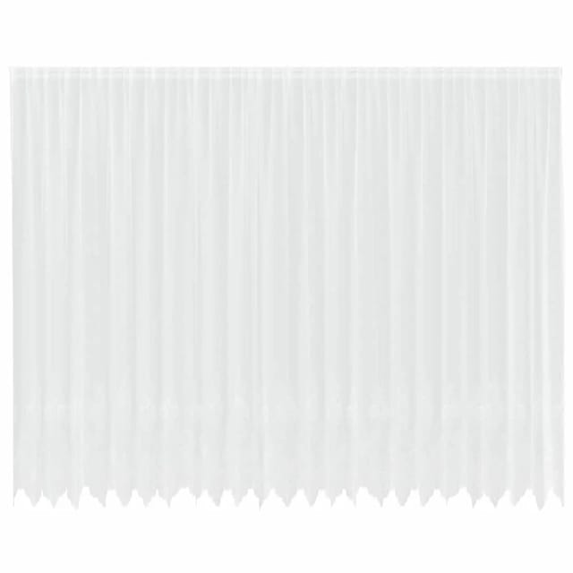 vidaXL Spitzenvorhang mit Vorhängen Weiß 600x300cm Polyester 4107942