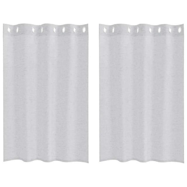 vidaXL Voile-Vorhänge 2 Stk Hellgrau 140x140cm Polyester 4107997