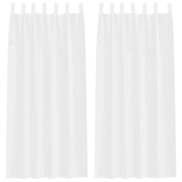 vidaXL Voile-Vorhänge 2 Stk Weiß 140x225cm Polyester 4108034