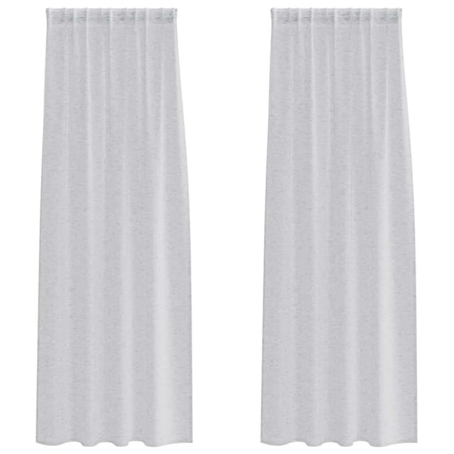 vidaXL Voile-Vorhänge 2 Stk Hellgrau 140x225cm Polyester 4108024