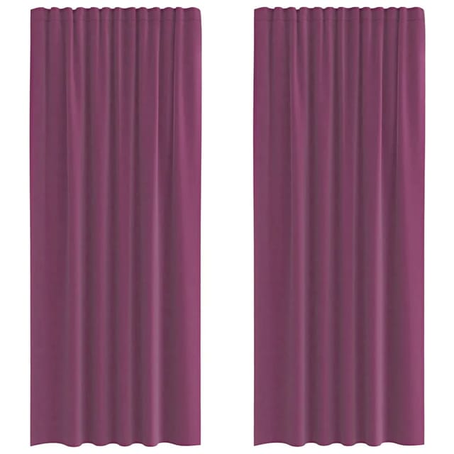 vidaXL Voile Vorhänge mit Stangentaschen 2 Stk Lila 4102203