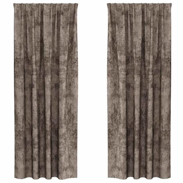 vidaXL Vorhänge 2 Stk Cappuccino 245 x 140 cm Samt 4107706