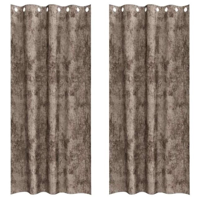 vidaXL Vorhänge 2 Stk Cappuccino 225 x 140 cm Samt 4107670