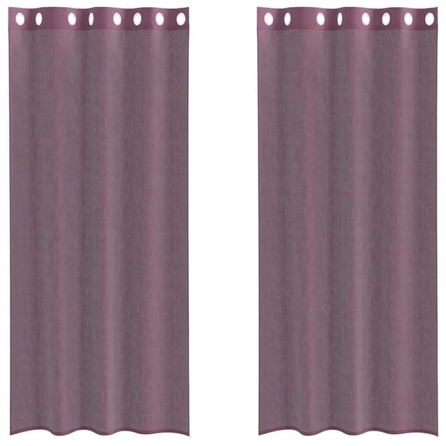 vidaXL Voile Vorhänge mit Ösen 2 Stk Lila 140x245 cm 4102104