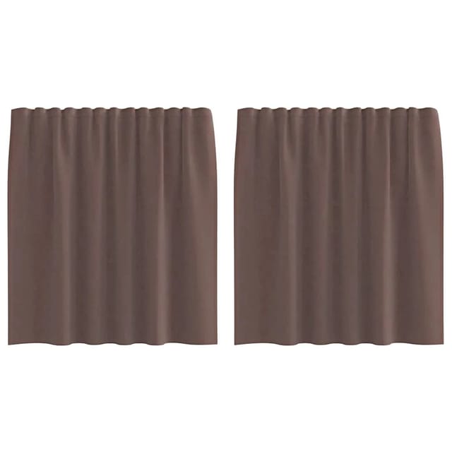 vidaXL Voile Vorhänge mit Lasche 2 Stk Braun 4102261