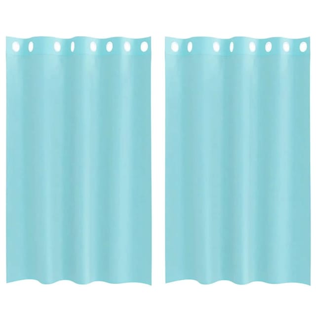 vidaXL Voile Vorhänge mit Ösen 2 Stk Türkis 4102144