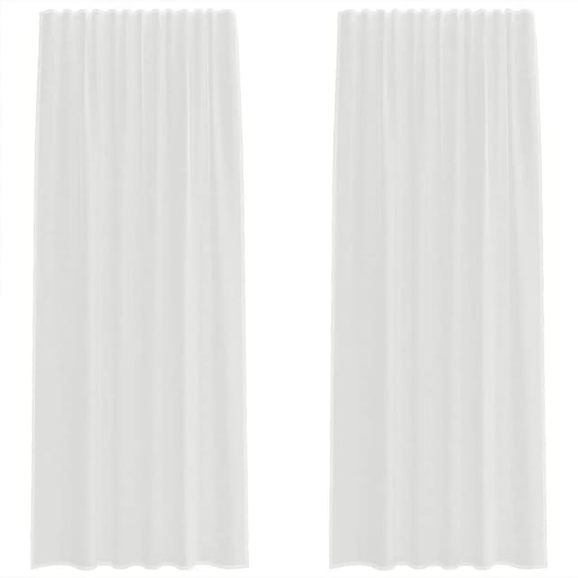vidaXL Voile Vorhänge mit Stangentaschen 2 Stk Weiß 4102243