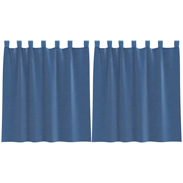 vidaXL Voile Vorhänge mit Schlaufen 2 Stk Königsblau 140x140 cm 4102301