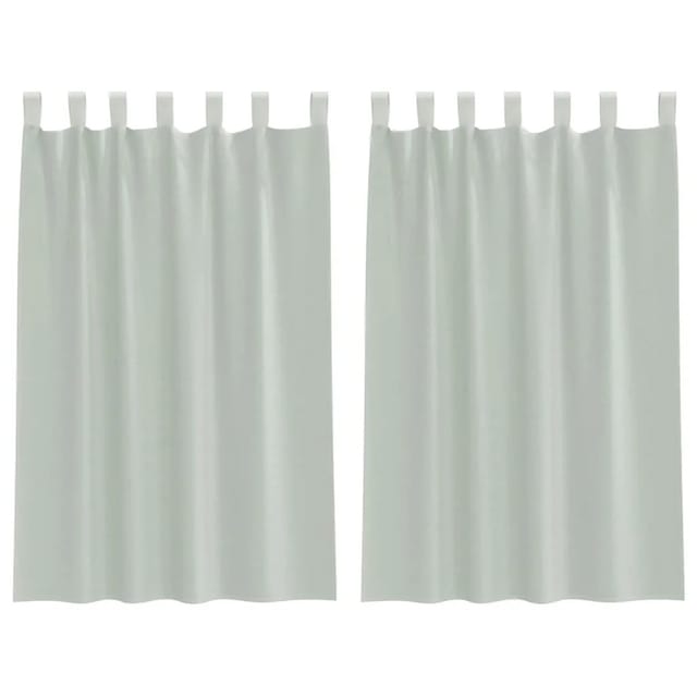 vidaXL Voile Vorhänge mit Schlaufen 2 Stk Hellgrau 140x175 cm 4102297