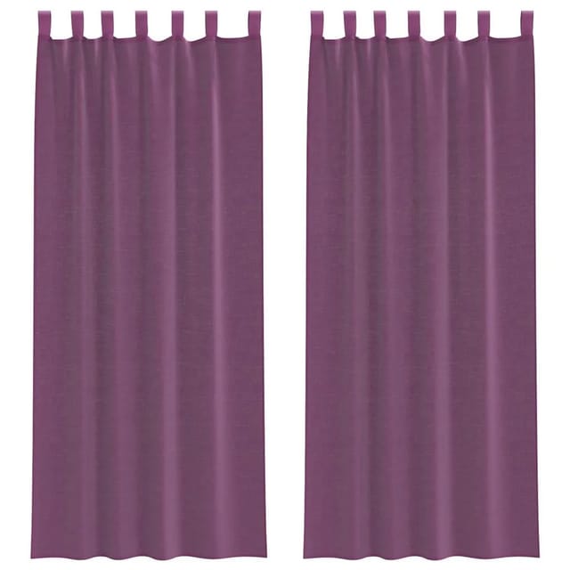 vidaXL Voile Vorhänge mit Schlaufen 2 Stk Lila 140x260 cm 4102295