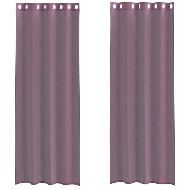vidaXL Voile Vorhänge mit Ösen 2 Stk Lila 140x300 cm 4102106