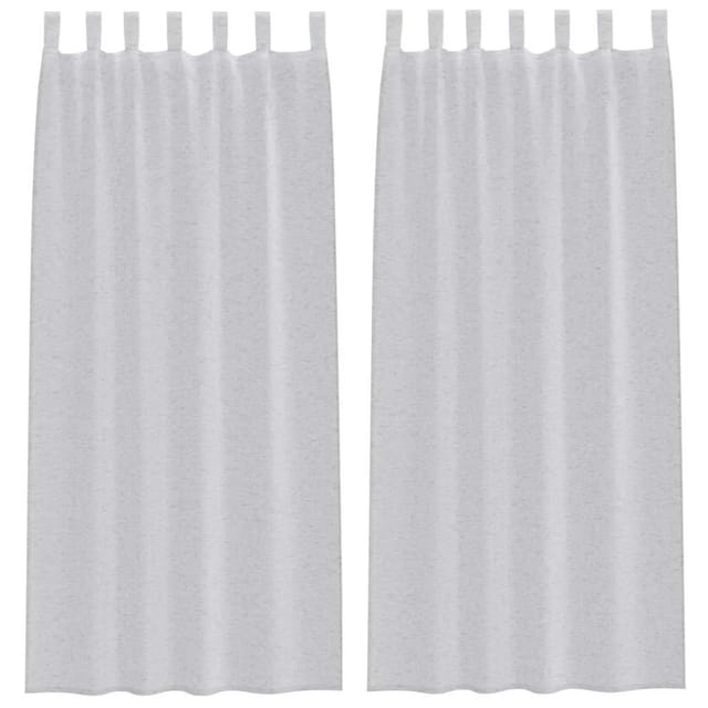 vidaXL Voile-Vorhänge 2 Stk Hellgrau 140x260cm Polyester 4108051
