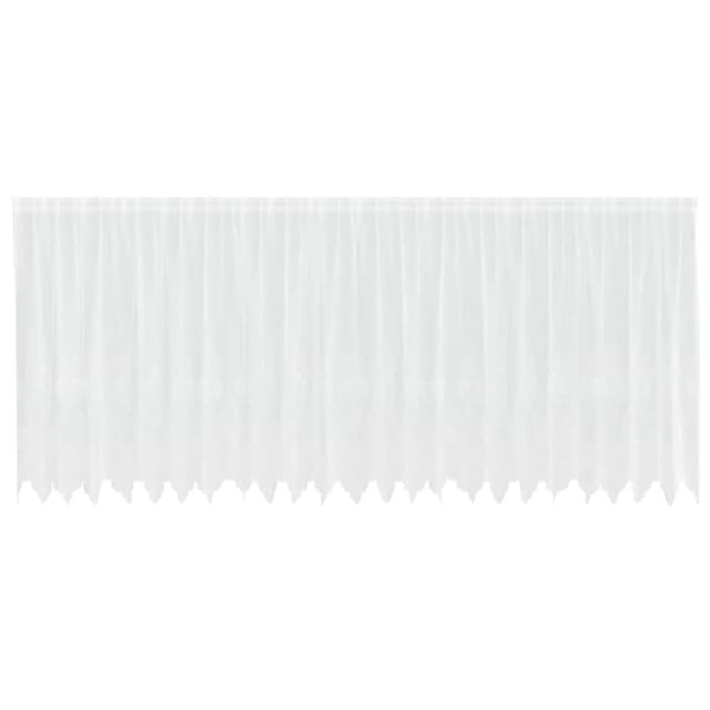 vidaXL Spitzenvorhang mit Vorhängen Weiß 600x180cm Polyester 4107935