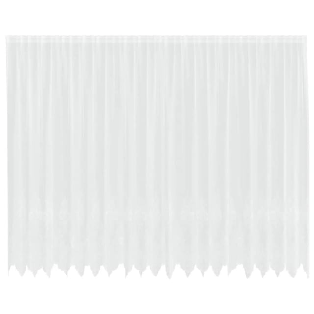 vidaXL Spitzenvorhang mit Vorhängen Weiß 500x240cm Polyester 4107925