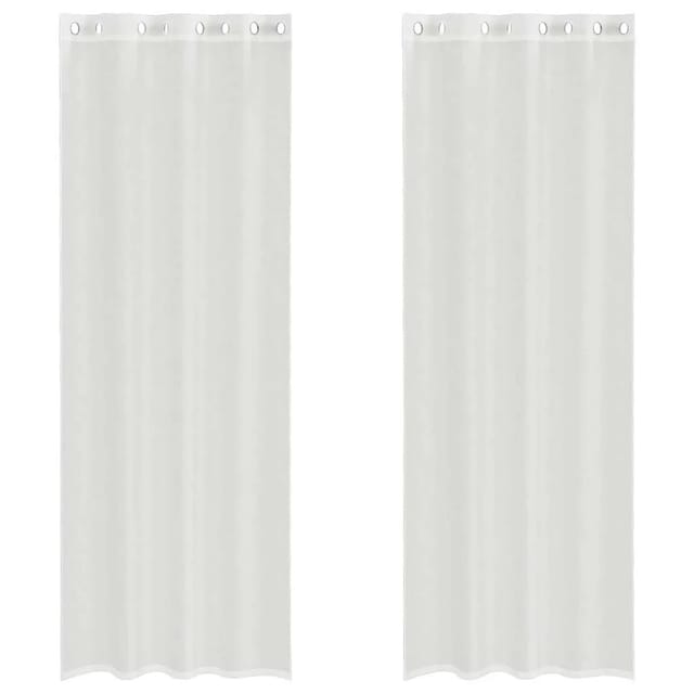 vidaXL Voile Vorhänge mit Ösen 2 Stk Weiß 4102153