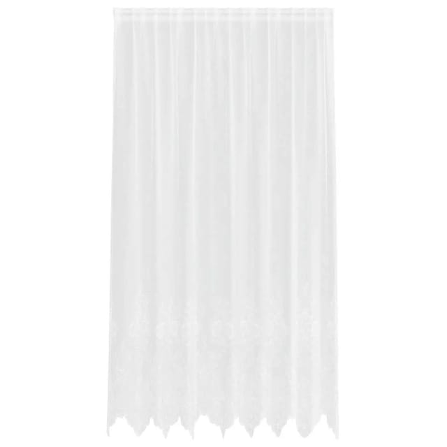 vidaXL Spitzenvorhang mit Vorhängen Weiß 200x245cm Polyester 4107887