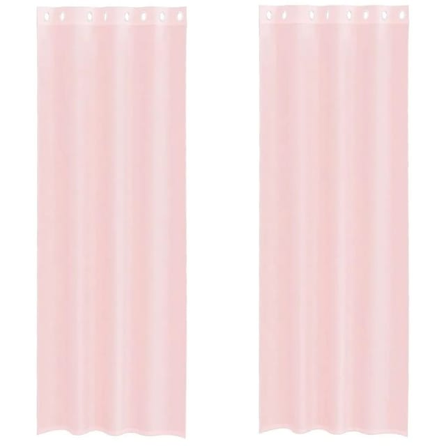vidaXL Voile Vorhänge mit Ösen 2 Stk Hellrosa 140x300 cm 4102088