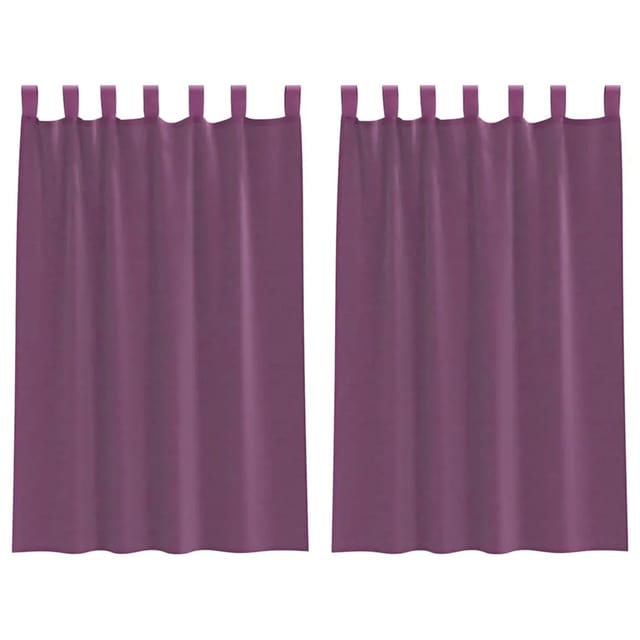 vidaXL Voile Vorhänge mit Schlaufen 2 Stk Violett 140x175 cm 4102292