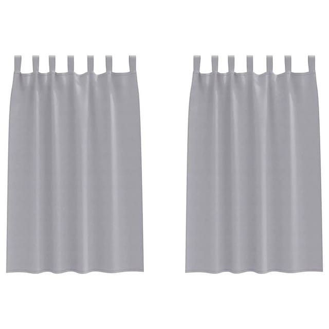 vidaXL Verdunkelungs-Vorhänge mit Ringen Metallic Grau Polyester 4107579