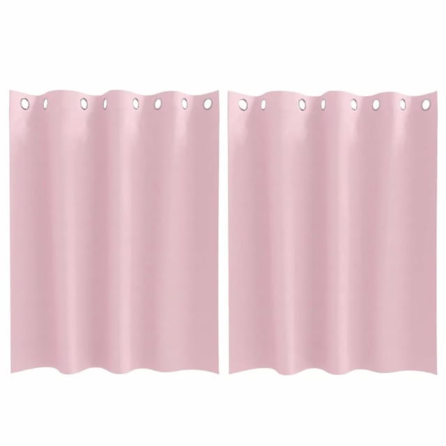 vidaXL Verdunkelungs-Vorhänge mit Ringen Babyrosa Polyester 4107408
