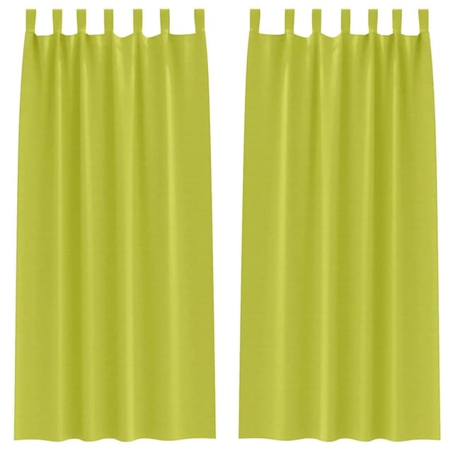 vidaXL Verdunkelungs-Vorhänge mit Ringen Grün Polyester 4107611
