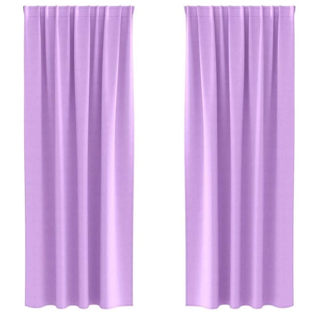 vidaXL Verdunkelungs-Vorhänge mit Ringen Lila Polyester 4107492