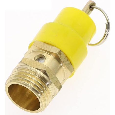 1 Sicherheitsventil, Messing, 1/2" Bsp, 10 Kg, Druckregler, Luftkompressor, Industrierohrleitungen