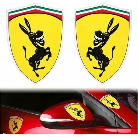 1 Paar Lustige Esel-autoaufkleber, Reflektierende Autoaufkleber, Kompatibel Mit Ferrari