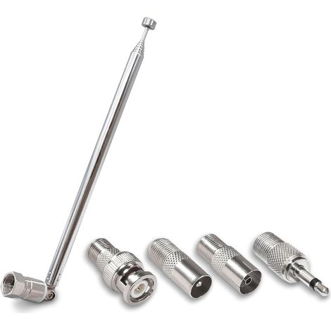 X 7-teilige Teleskop-radioantenne, Edelstahl, 75 Cm, Hifi Fm Dab-empfänger, Indoor-audiosystem