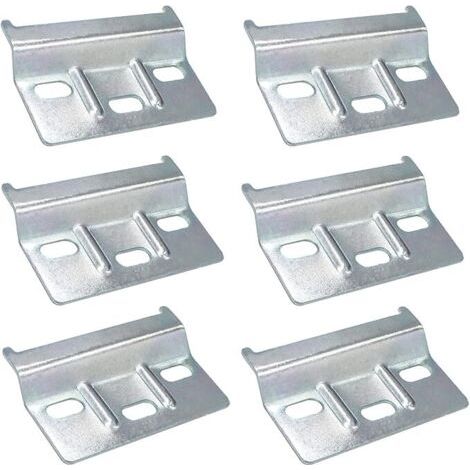 Hängeschienen-befestigungsplatte, 6-teilig, Für Küchenschränke, Kleiderschränke Und Andere Möbel, 60 Mm (silber)