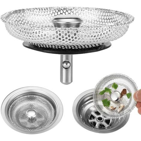 2-teiliges Küchenspülen-siebset Aus Edelstahl, Küchenspülen-ablaufstopfen, Siebkorb Für Spüle, Für Küche Und Bad, 80 Mm Durchmesser