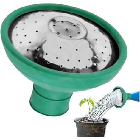 1 Gießkannenbrause Aus Edelstahl, Universalkopf Für Gartenschläuche, Verstellbare Düsen, Tragbar Und Farbenfroh, Ideal Für Die Gartenbewässerung